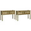 vidaXL Garden Planters 2 pcs with Legs Impregnated Wood Pine - 2 of 4