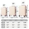 YONWAY Hardside Luggage Sets, 3 pcs Spinner Suitcase, ABS Lightweight Suitcase, 360° Spinner Wheel Luggage, with Cup Holder & USB Port - 3 of 4