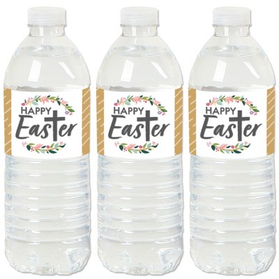Big Dot of Happiness Religious Easter - Christian Holiday Party Water Bottle Sticker Labels - Set of 20