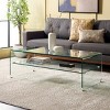 Brioni Temp Glass Coffee Table - Clear - Safavieh - 2 of 4