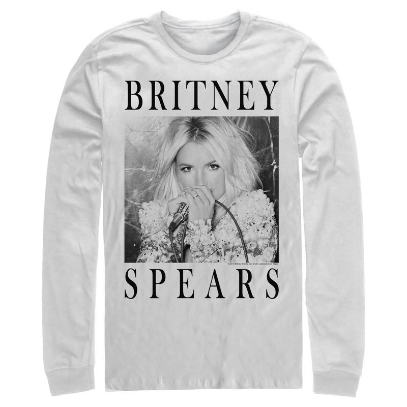 Men's Britney Spears Classic Star Frame Long Sleeve Shirt, 1 of 4