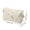 Unique Bargains Blue Skirt Rabbit Makeup Bag Beige 1 Pc - 2 of 4