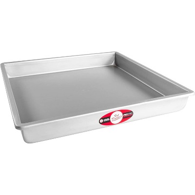 Fat Daddio's PSQ-16162 Anodized Aluminum Square Cake Pan, 16" x 2", Silver