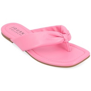 Journee Collection Womens Kyleen Flip Flop Puffy Sandal - 1 of 4
