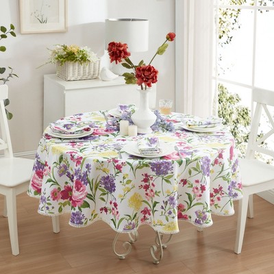Sophia Pom Pom Tablecloth - Elrene Home Fashions