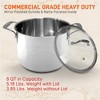 NutriChef Stainless Steel Cookware Stockpot - 8 Quart Heavy Duty Induction Pot with Lid, Polished Stainless Steel (NCSP8) - 3 of 4