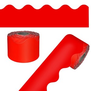 Carson Dellosa Education 65' Red Rolled Scalloped Bulletin Board Borders (1 roll) - 1 of 4