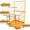 Forklift Safety Cage, 43"x45" Forklift Work Platform, 1400LBS Capacity Forklift Man Basket, Forklift Cage - 3 of 4