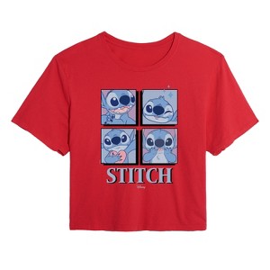 Women's - Disney - Lilo & Stitch Cropped Graphic T-Shirt - 1 of 4