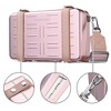 Byootique Portable Hard Shell Aluminum Handbag with Adjustable Strap Crossbody Cosmetic Case Clutch for Women - 2 of 4
