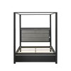 East West Furniture, Denali Modern Queen Bed - Brushed Gray Finish - 2 of 4