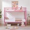 VECELO Metal Bunk Bed Over Twin, Industrial Bunkbeds with Ladder and Full-Length Guardrail - 2 of 4