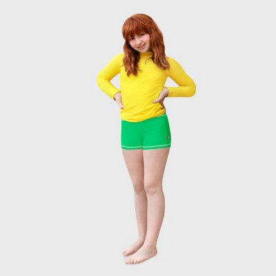 City Threads Girls UPF 50+ Quick-Dry Swim Boy Shorts - USA-Made