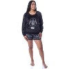 Star Wars Womens' Darth Vader Sweater and Shorts Sleep Pajama Set Black - 2 of 4