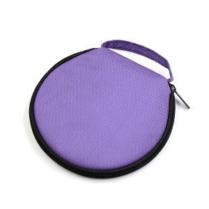 Unique Bargains CD VCD DVD Holder Wallet Storage Bag for Car 6.5"x6.5"x0.8" Purple 10 Pages - 1 of 4