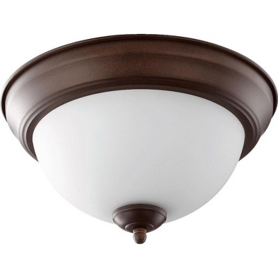 Quorum Lighting 2 - Light Flush Mount in  Oiled Bronze