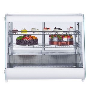 Acekool Commercial Countertop Refrigerator Display Case 5.3 Cu. Ft with Interior LED Lighting & Rear Sliding Door - 1 of 4