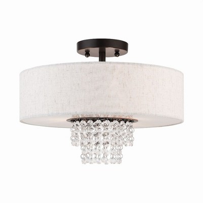 Livex Lighting Carlisle 3 - Light Semi-Flush Mount in  English Bronze