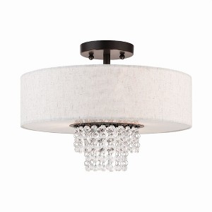 Livex Lighting Carlisle 3 - Light Semi-Flush Mount in  English Bronze - 1 of 4