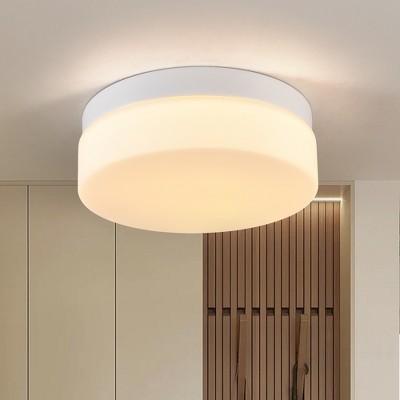KWPZQEB Ceiling Light, Iron Round Low Profile Ceiling Light, 24W Flush Mount Ceiling Light, 3 Color Temperature Options for Bedroom, Closet Room