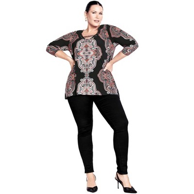 Avenue Women's Plus Size Addison Placement Top