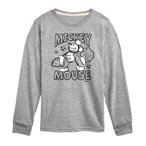 Boys' - Disney - Mickey Mouse Classic Sketch Long Sleeve Graphic T-Shirt - 1 of 4