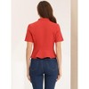 INSPIRE CHIC Women's Casual Open Front 3/4 Sleeve Collarless Business Blazer Cardigan - 3 of 4