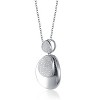 Guili Sterling Silver Rose Gold Overlay Pave Double Circle Necklace with Cubic Zirconia in White or Rose Gold—Chic and Versatile for Special Occasions - 3 of 3