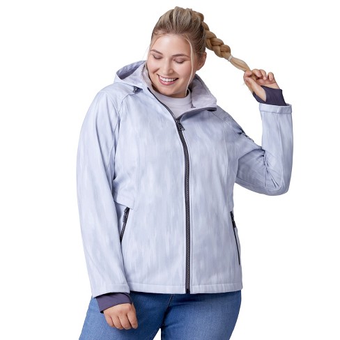 Free country hooded water resistant lightweight softshell outlet jacket