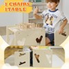 Aoibox Solid Wood Montessori Toddler Table and Chair Set Space-Saving Kids Activity Desk with Ergonomic Safety Features - 3 of 4