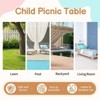 Karl Home Kids Wood Rectangle Outdoor Picnic Table and Bench with Umbrella - 3 of 4