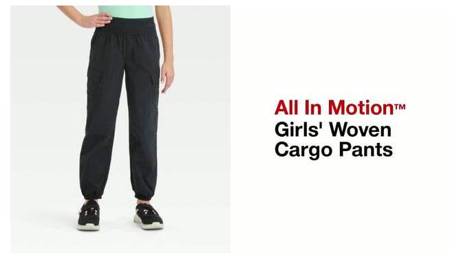Girls&#39; Woven Cargo Pants - All In Motion™, 2 of 5, play video