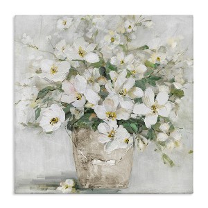 Stupell Industries Farmhouse Poppies Floral Blossom Bouquet Country Bucket, 36" x 36" - 1 of 4