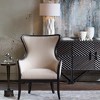 Uttermost Malena Glossy White Table Lamp – Ceramic and Steel with Fabric Shade - 4 of 4