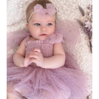Girl Poppy Dotted Swiss Romper Dress - A Little Lacey