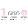 Big Dot of Happiness Pink Onederland - Shaped Holiday Snowflake Winter Wonderland Birthday Party Cut-Outs - 24 Count - 2 of 4