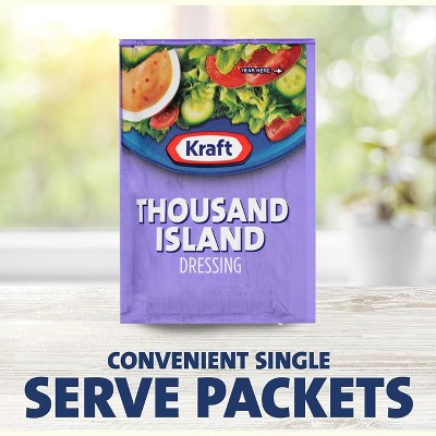 Kraft Thousand Island Salad Dressing Single Serve Packet (1.5 oz Packets, Pack of 60)