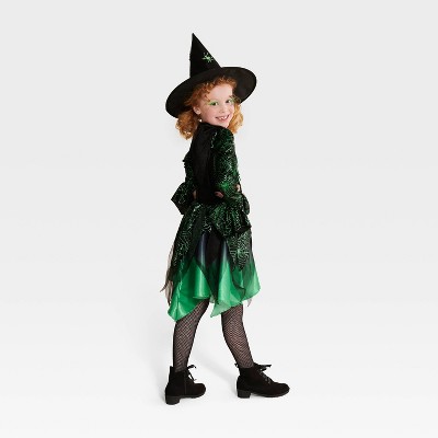 HALLOWEEN COSTUMES REDUCED CLEAR CHILDRENS 1 SIZE  CLEARANCE WITCH COSTUME plast 