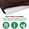 FurHaven Two-Tone Faux Fur & Suede Deluxe Chaise Lounge Orthopedic Sofa Dog Bed - Large, Espresso - 4 of 4