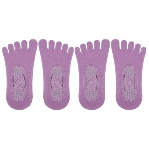 Unique Bargains Non-slip Yoga Socks Five Toe Socks Pilates Barre