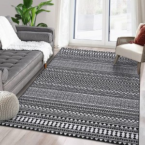 Machine Washable Moroccan Geometric Floor Mat - 1 of 4