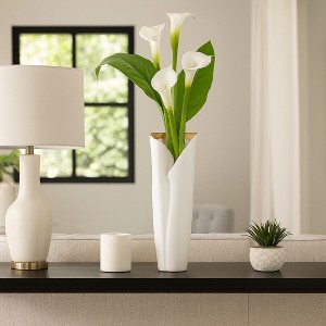 Contemporary Sculptural Vase for Living Room Decor - Home Accent for Office, Table, and Bedroom Styling - Entryway, Hallway, House Decor - 1 of 4