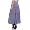 Clearlove Women Midi Skirt with Pockets Elastic High Waist A Line Lace Tiered Skirt - 4 of 4