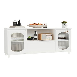 Stylish White TV Console with Storage for TVs Up to 70" - 1 of 4