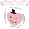 10Pcs Halloween Pink Pumpkin Gift Boxes Unique Candy Boxes with Hollow Scary Smiley Face Window Trick or Treat Candy Goodie Bags for Halloween - 2 of 4