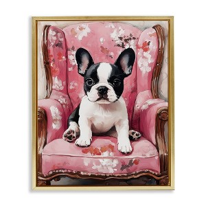 Stupell Industries Sweetest Dog Frenchie Floating Frame Canvas Art - 1 of 4