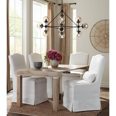 Mid-Century Sputnik-Inspired Black Chandelier with Cognac Glass Globes