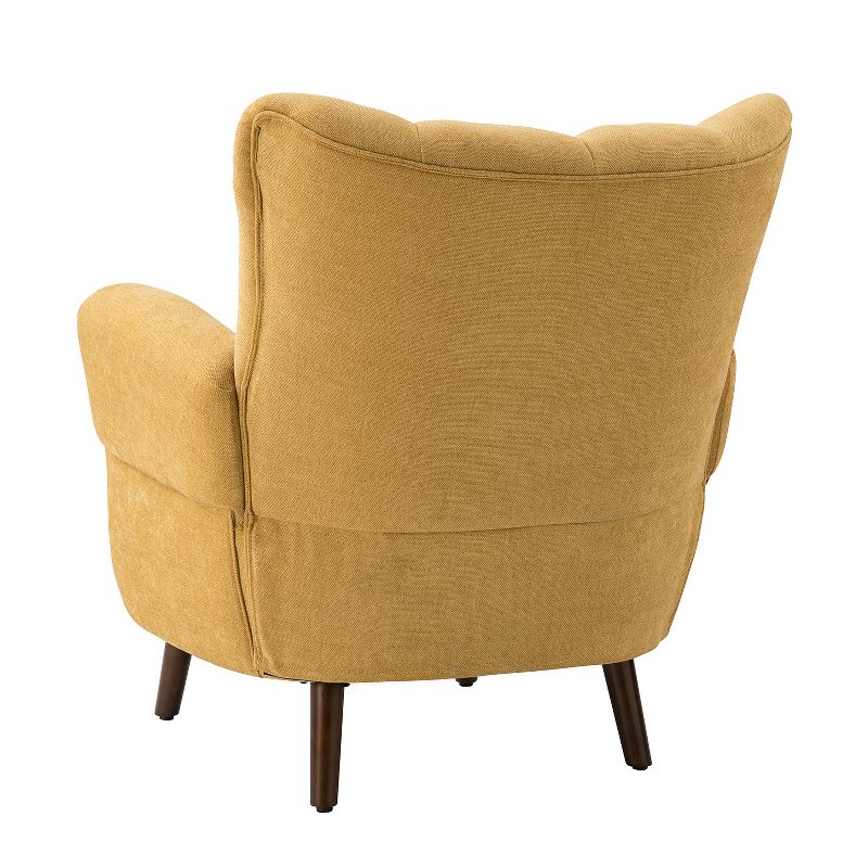 Set of 2 Dittmar Mid Century Club Chair with Wingback and Button-tufted Design  | ARTFUL LIVING DESIGN, 5 of 12