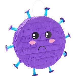 Blue Panda Round Purple Small Pinata for Stay at Home Party - 1 of 4