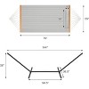 Double V-Shaped Wooden Frame Hammock, Thickened Version for Home and Outdoor Use, Portable Steel Frame Outdoor Garden Hammock, Large Double Hammock - 4 of 4